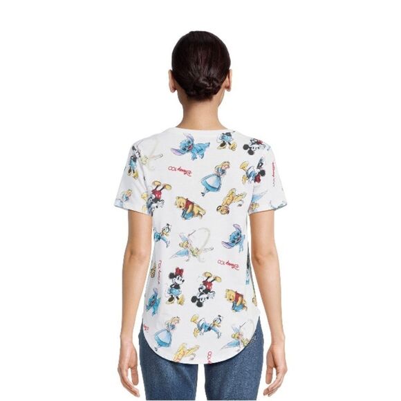 Disney 100 Print Tee T-Shirt with Short Sleeves, Size S - Picture 6 of 7